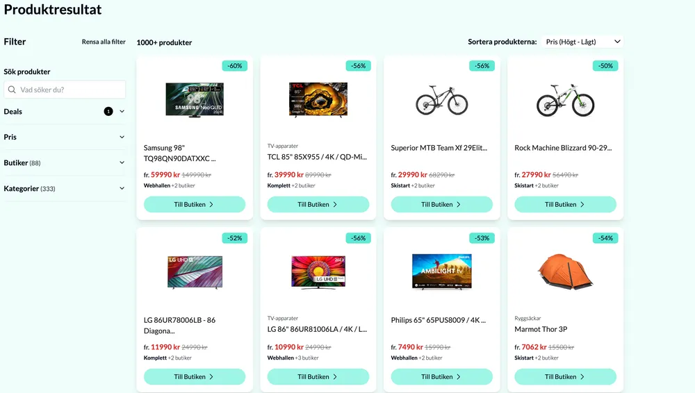 Produkter med rabatt dealon