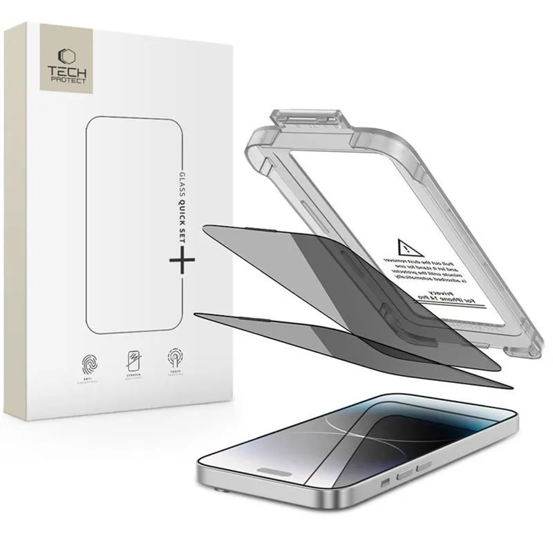 Alternativ bild 0 för [2-Pack] Tech-Protect iPhone 14 Pro Härdat Glas Skärmskydd Privacy