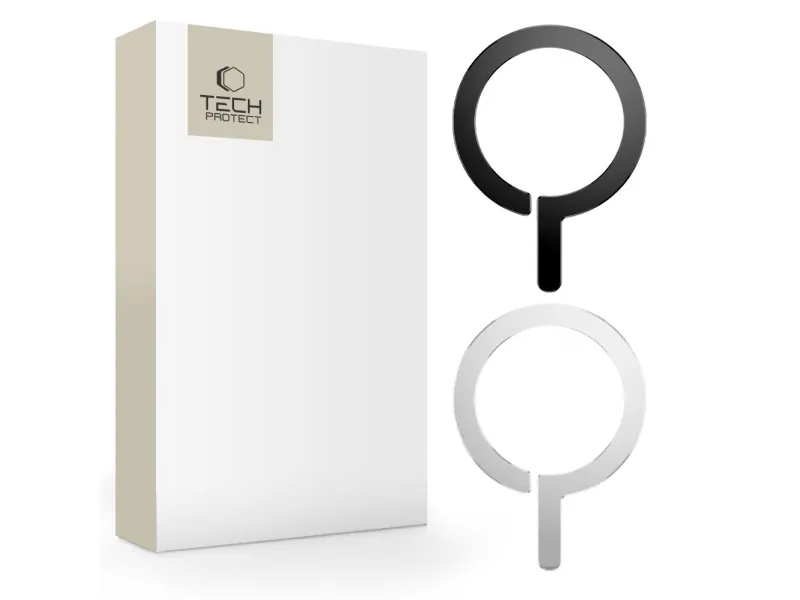 Alternativ bild 0 för [2-Pack] Tech-Protect Magsafe Ring Magnetisk Universell - Svart/Silver