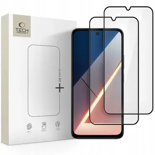 Produktfoto för [2-Pack] Tech-Protect Xiaomi Poco M7 Härdat glas Skärmskydd - Svart