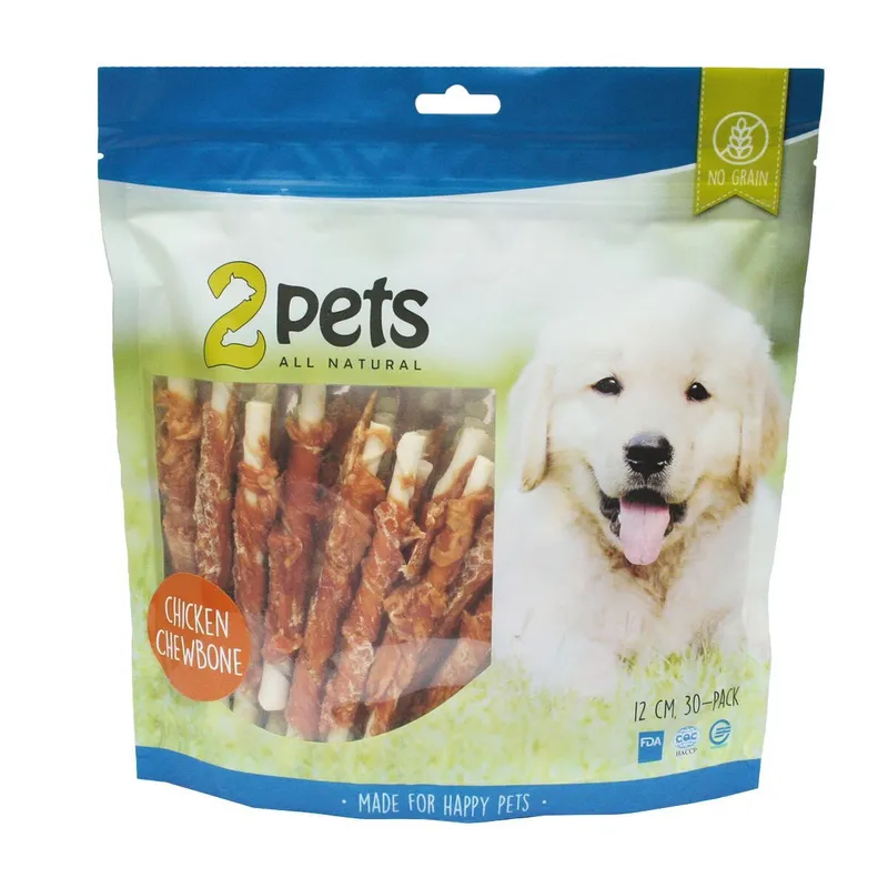 Bild 1 för 2pets Tuggpinne m kycklingfilé 12cm 30-pack 400g