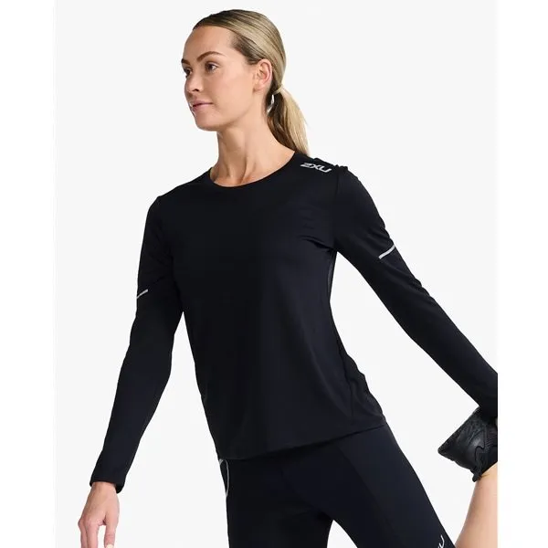 Bild 2 för 2XU Aero L/S Women Black/Silver Reflective