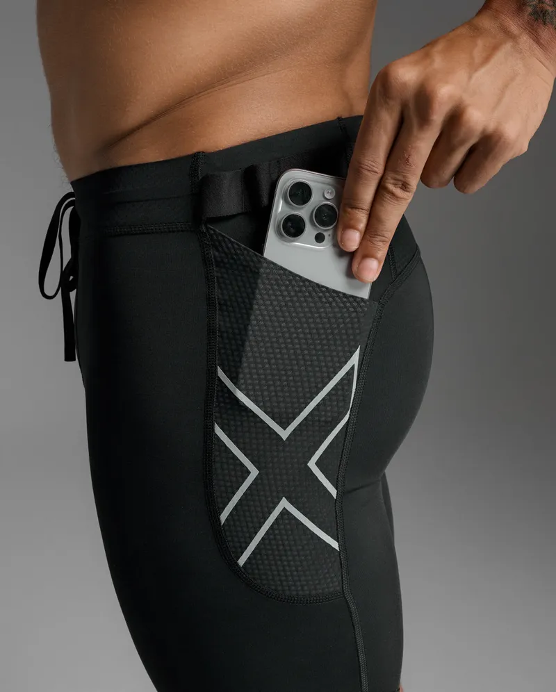 Bild 6 för 2XU Aero Mesh Compression Shorts Black/Silver Reflective