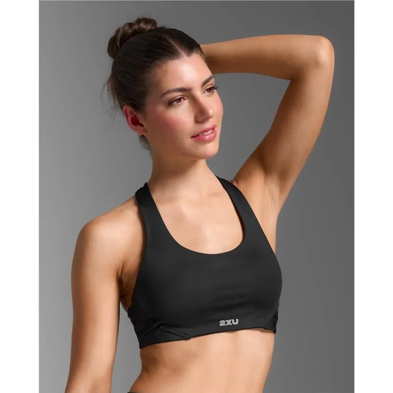 Bild 1 för 2XU Aero Mesh Medium Impact Bra Black/Silver Reflective