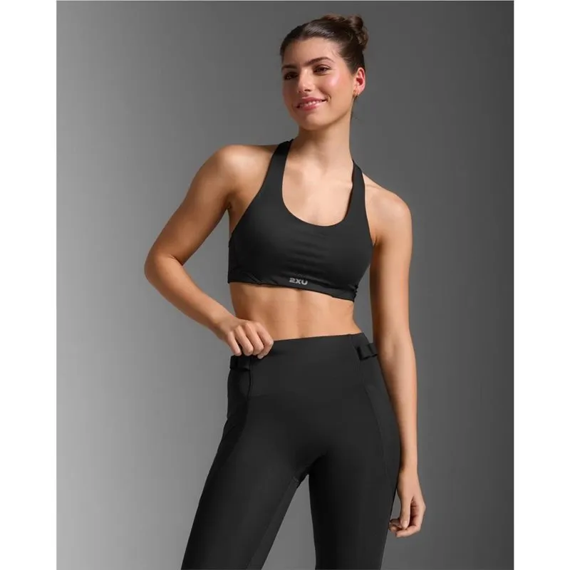 Bild 2 för 2XU Aero Mesh Medium Impact Bra Black/Silver Reflective