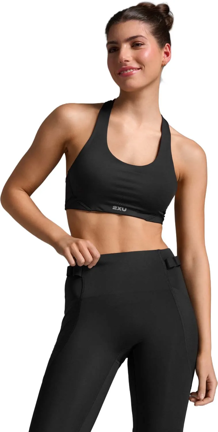 Bild 2 för 2XU Aero Mesh Medium Impact Bra Black/Silver Reflective