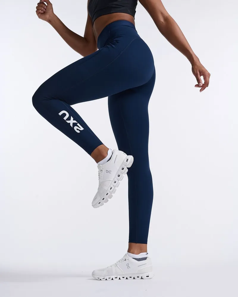 Bild 8 för 2XU Form Stash Hi-Rise Comp Tight Midnight/White