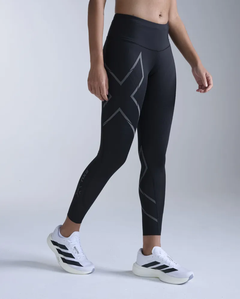 Bild 8 för 2XU Lgt Speed Mid-Rise Comp Tight Women Black/ Black Reflective