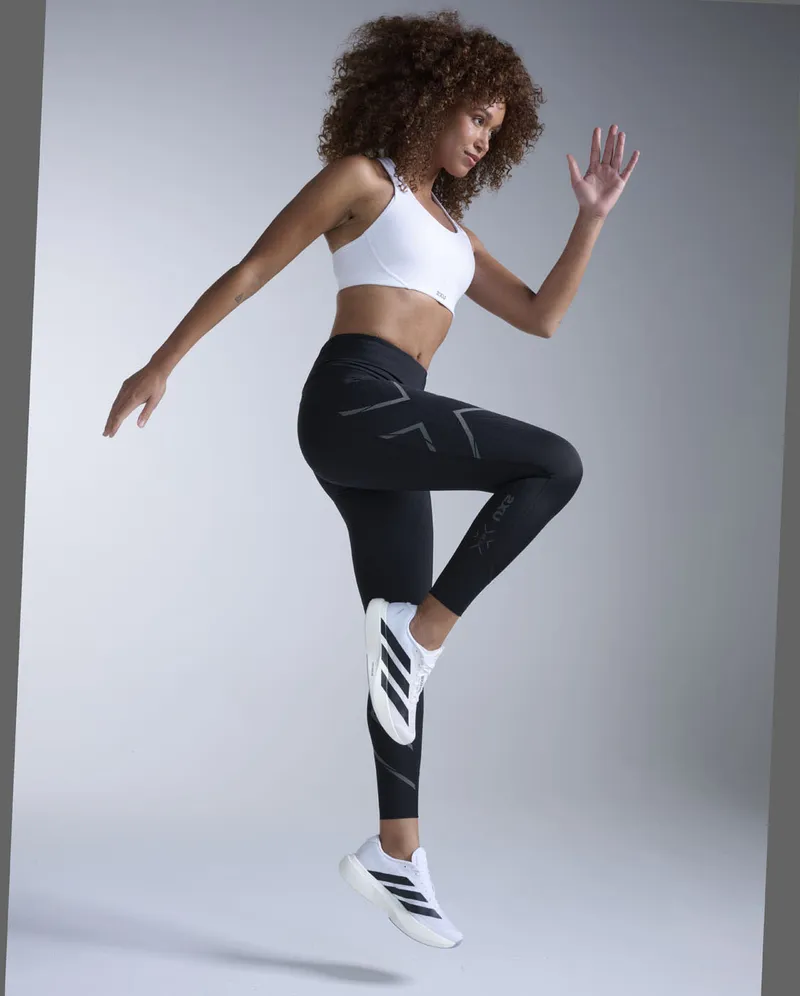 Bild 9 för 2XU Lgt Speed Mid-Rise Comp Tight Women Black/ Black Reflective