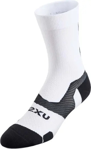 Produktfoto för 2XU Vectr Light Crew Socks Vit XL | Löparstrumpor