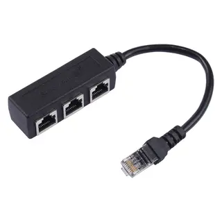 Produktfoto för 3-in-1 LAN Ethernet Hubb RJ45 Splitter/Extender