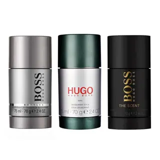 Produktfoto för 3-pack Hugo Boss Deostick (Bottled + Hugo Man + The Scent 75ml)