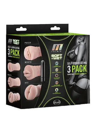 Produktfoto för 3-pack Vibrating Stroker Kit