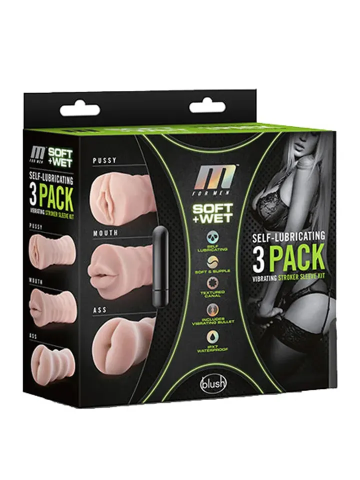 Bild 1 för 3-pack Vibrating Stroker Kit