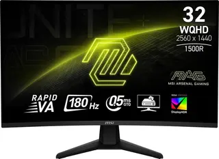 Produktfoto för 32" MSI MAG 32CQ6F - 2560x1440 - 180Hz - Rapid VA