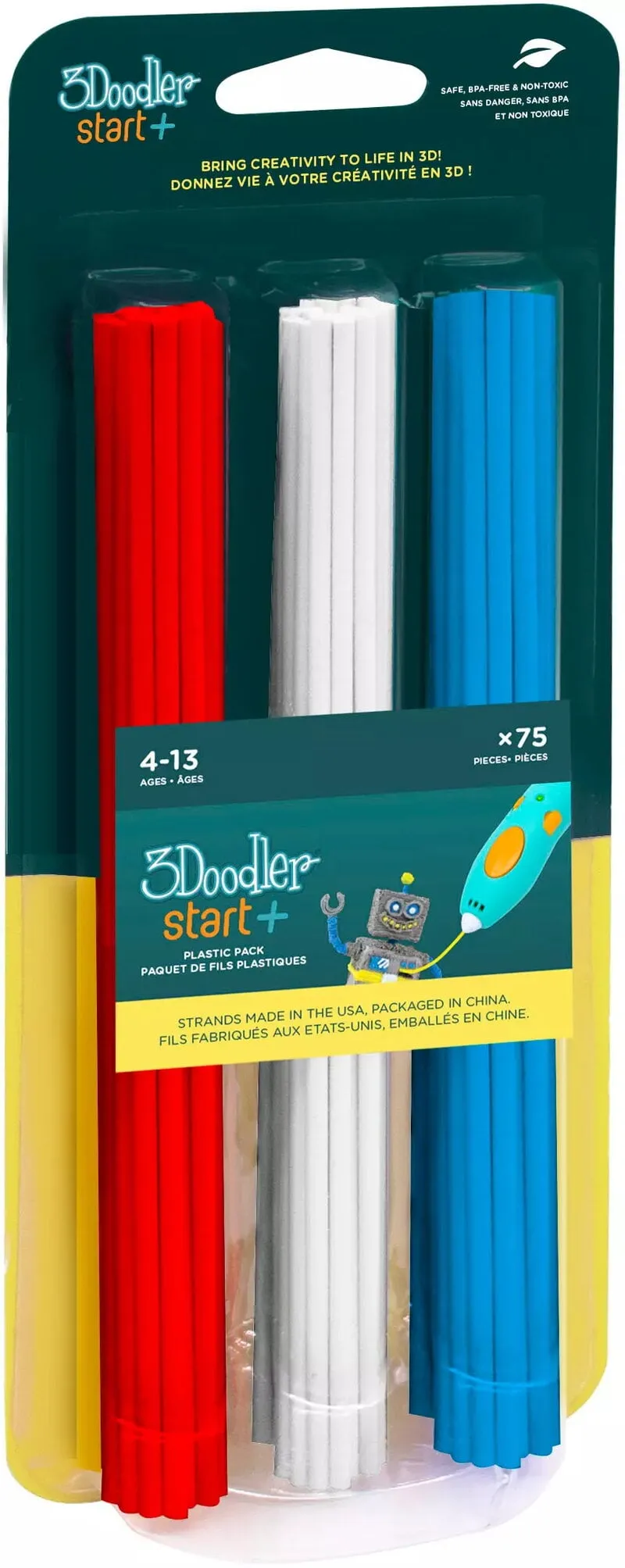 Alternativ bild 0 för 3Doodler START Mix1 75-Pack (Röd, Vit, Blå)