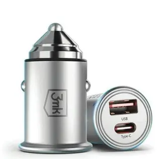 Produktfoto för 3mk Hyper Billaddare 45W - Grå