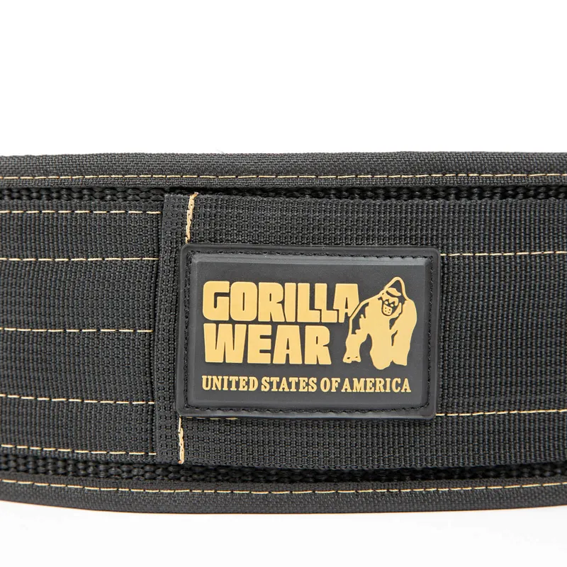 Bild 2 för 4 Inch Nylon Belt, black/gold, large/xlarge