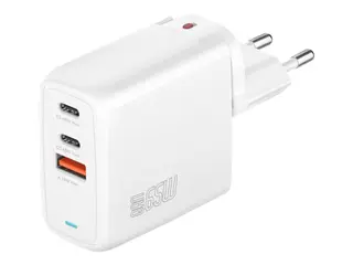 Produktfoto för 4smarts 65W 2xUSB-C & USB-A GaN Väggladdare för Laptop & Smartphone
