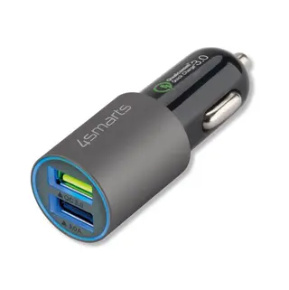 Produktfoto för 4Smarts Billaddare Rapid 30W med snabbladdning - Grå