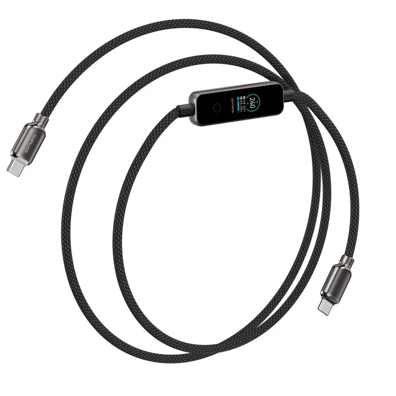 Alternativ bild 0 för 4Smarts ScreenCord USB-C laddkabel 240W, 1.2m – svart