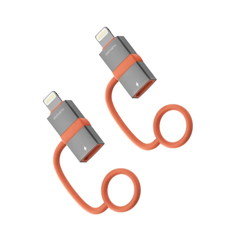 Alternativ bild 0 för 4Smarts USB-C till Lightning Adapter Set 27W PD, 2-pack – Grå