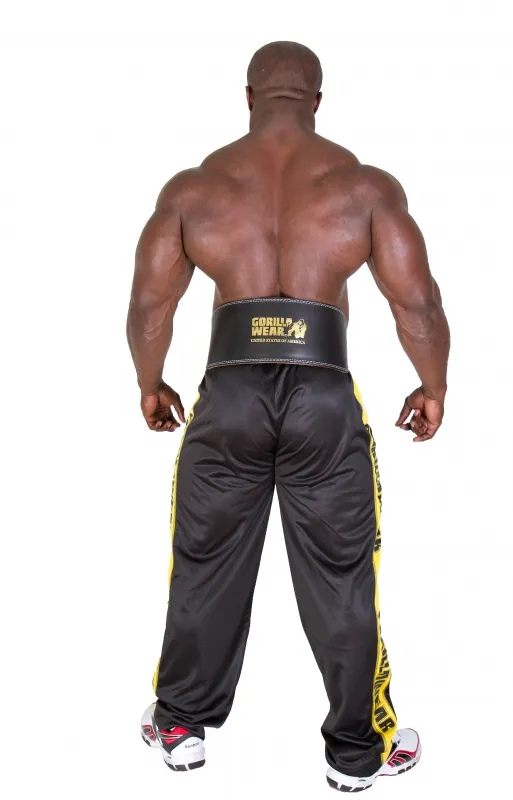 Bild 2 för 6 Inch Padded Leather Belt, black/gold, xxlarge/xxxlarge