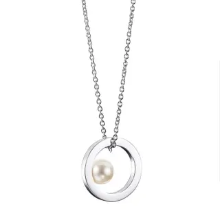 Produktfoto för 60's Pearl Long Hängsmycke Silver