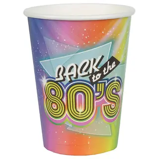 Produktfoto för 80's Party Pappersmugg 10-pack