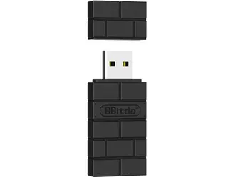 Produktfoto för 8Bitdo USB Wireless Adapter 2, USB Type-A, Bluetooth, Svart, Android, 56 mm, 24 mm