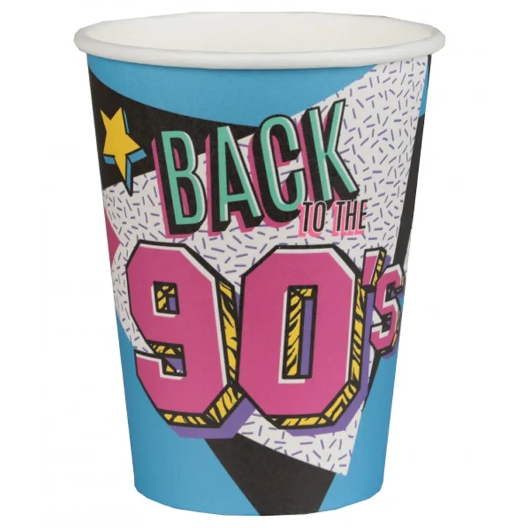 Alternativ bild 0 för 90's Party Pappersmugg 10-pack
