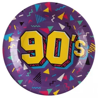 Produktfoto för 90's Party Papperstallrik 10-pack