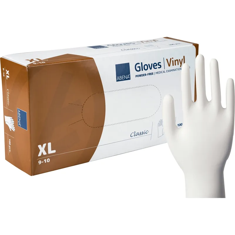Bild 2 för ABENA Classic Vinyl Transparent Puderfri XL 100-pack