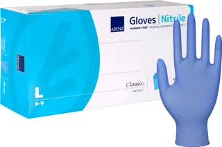 Produktfoto för ABENA Nitrilhandske puderfri blå L