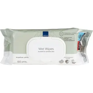 Produktfoto för ABENA Våtservetter, plastlock, dermatologiskt testade, oparfymerade, 180 x 200 mm