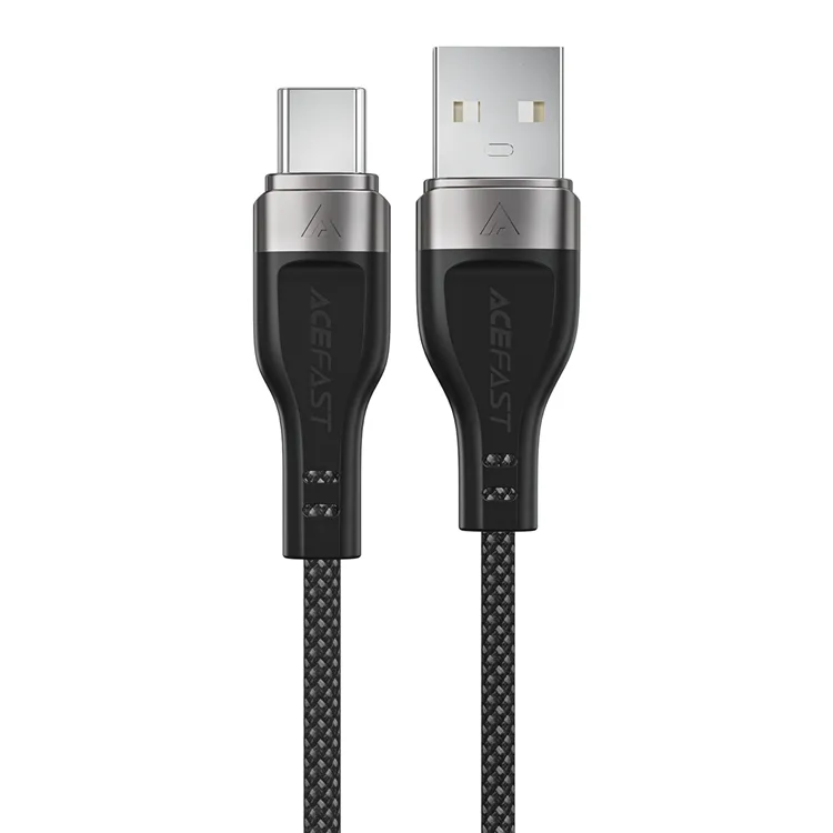 Alternativ bild 0 för Acefast C11-04 USB-A till USB-C-kabel 3A med magnetfläta, 1,2m - Svart