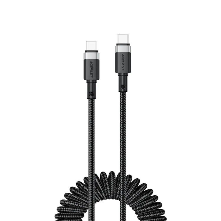 Alternativ bild 0 för Acefast C14-04 USB-C till USB-C-kabel med fjädring 3A, 480 Mb/s, 1,2 m - Svart