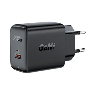 Produktfoto för Acefast GaN Väggladdare USB-C 30W - Svart