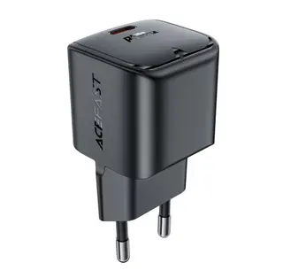 Produktfoto för Acefast Mini USB-C väggladdare, 30W, PD, GaN - Svart