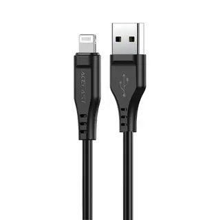 Produktfoto för Acefast USB-A till Lightning-kabel MFI, 2,4A, 1,2m - svart