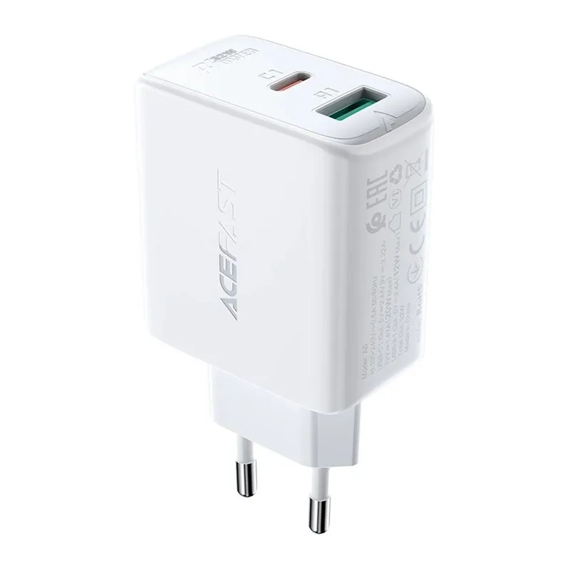 Alternativ bild 0 för Acefast väggladdare USB-C/ USB-A 32W, PPS, PD, QC 3,0, AFC, FCP - Vit