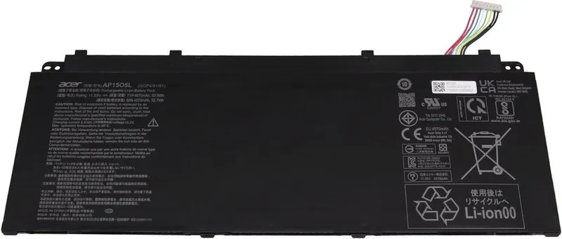 Alternativ bild 0 för Acer Batteri 4670mAh / 53.9 Wh  / 3 Celler / 11.55V