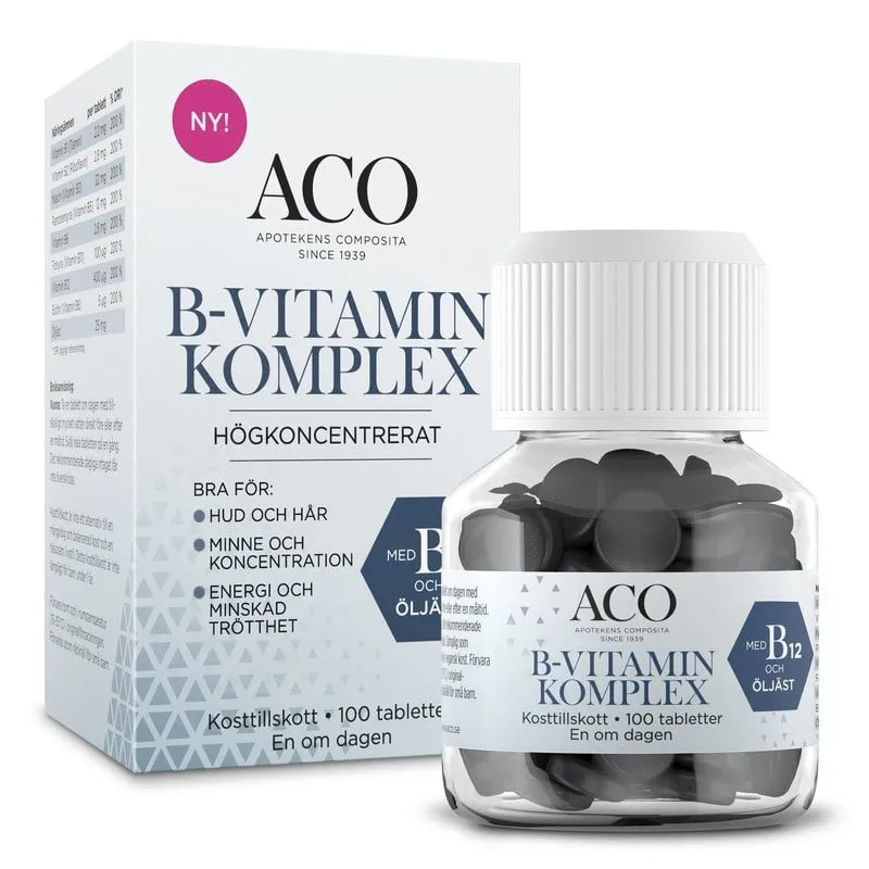 Bild 1 för ACO B-vitamin Komplex 100 tabletter
