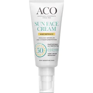 Produktfoto för ACO Sun Face Cream Age Defense SPF50 Oparfymerad 40 ml