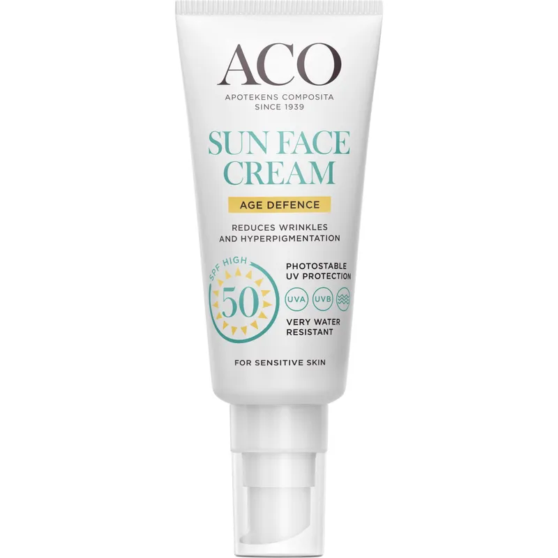 Bild 1 för ACO Sun Face Cream Age Defense SPF50 Oparfymerad 40 ml