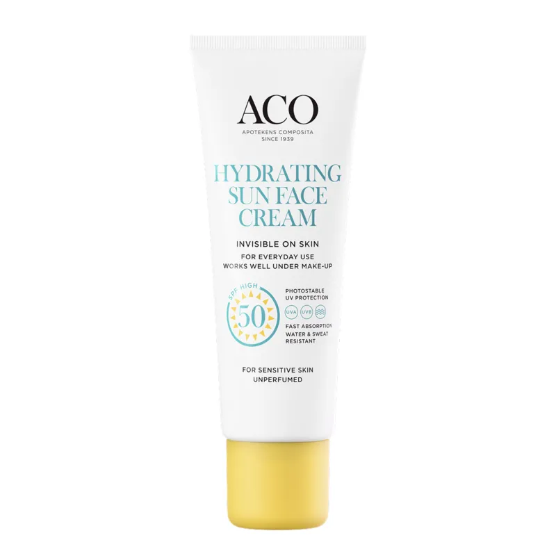 Bild 1 för ACO Sun Hydrating Sun Face Cream Återfuktande Solkräm SPF50 40 ml
