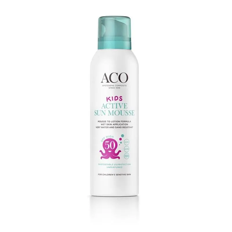 Bild 1 för ACO Sun Kids Active Mousse SPF50 Oparfymerad 150 ml