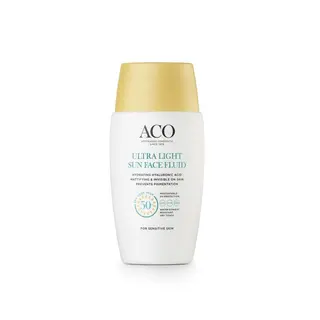 Produktfoto för ACO Sun Ultra Light Face Fluid SPF50+ Ultralätt Solskydd Ansikte 40 ml