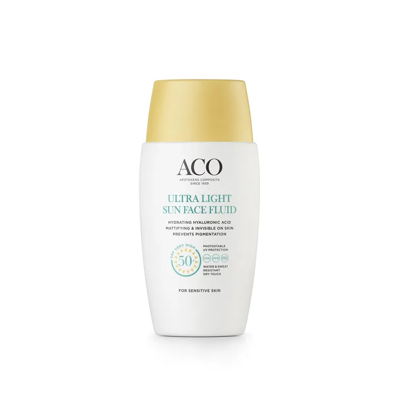 Bild 2 för ACO Sun Ultra Light Face Fluid SPF50+ Ultralätt Solskydd Ansikte 40 ml