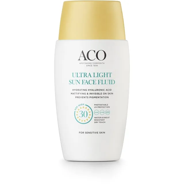 Alternativ bild 0 för ACO Ultra Light Sun Face Fluid SPF30 40 ml